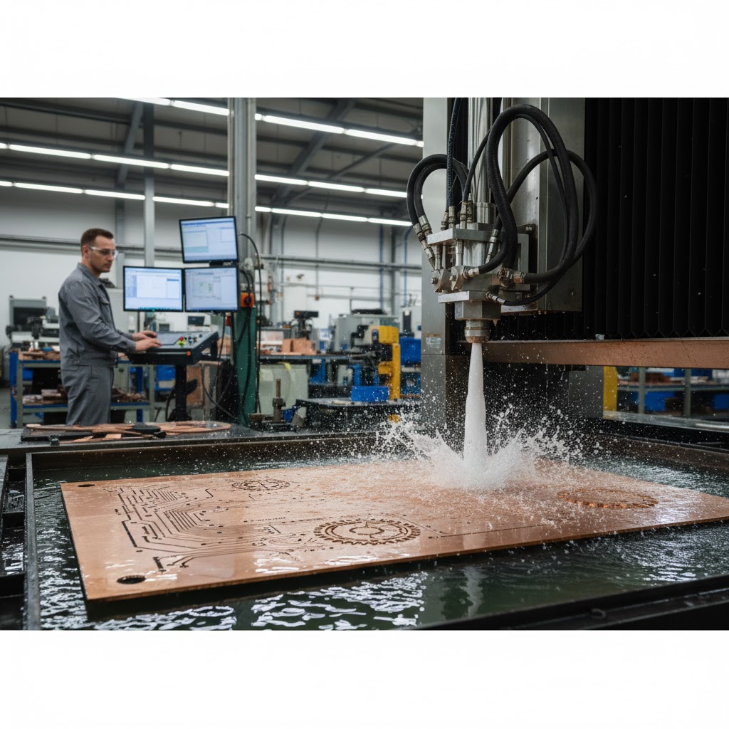 برش مس با واترجت 