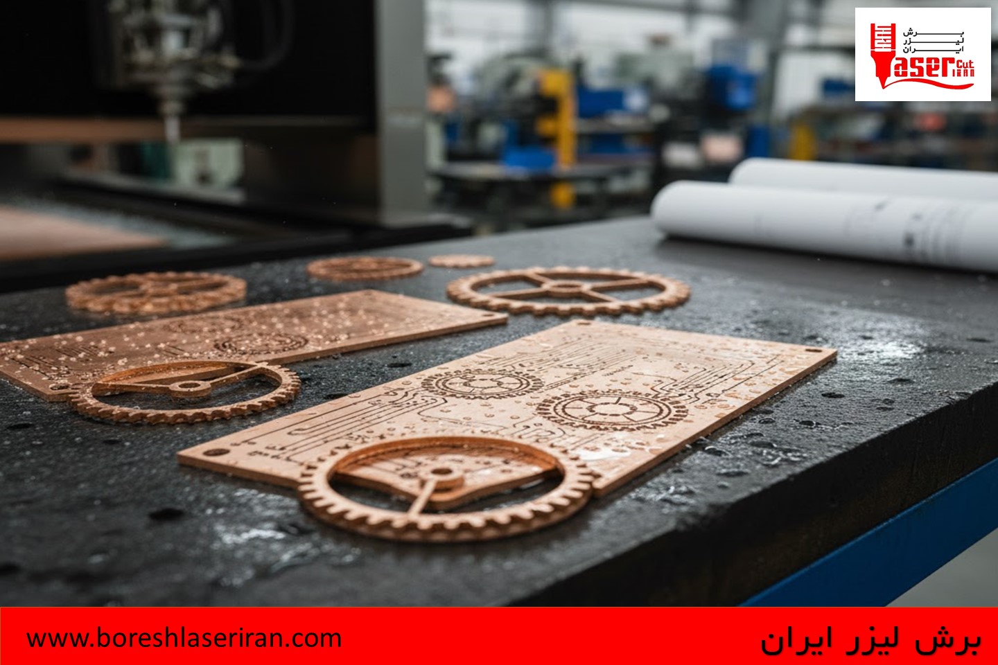 برش مس با واترجت 