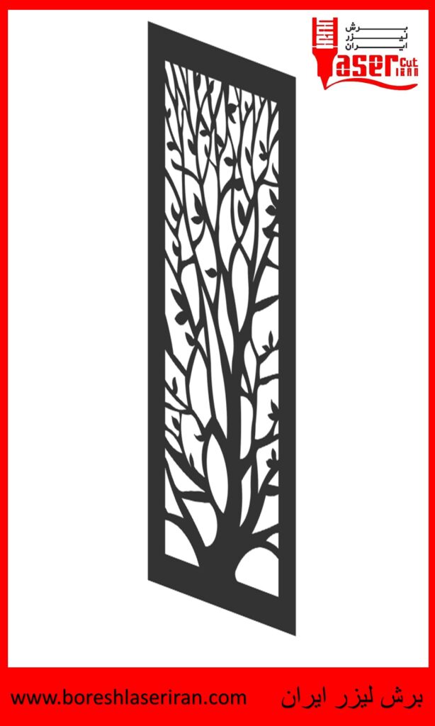 نقشه رایگان طرح درب برش لیزری